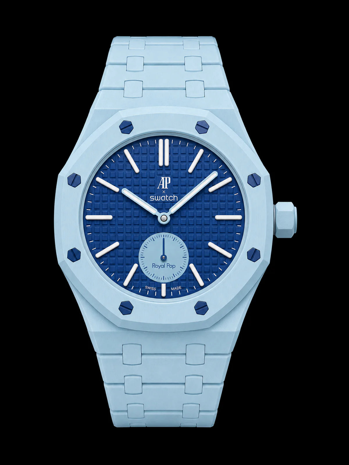 SNAPWATCH ROYAL POP WRIST CONVERSION CASE & BRACELET COMBO — SKY BLUE