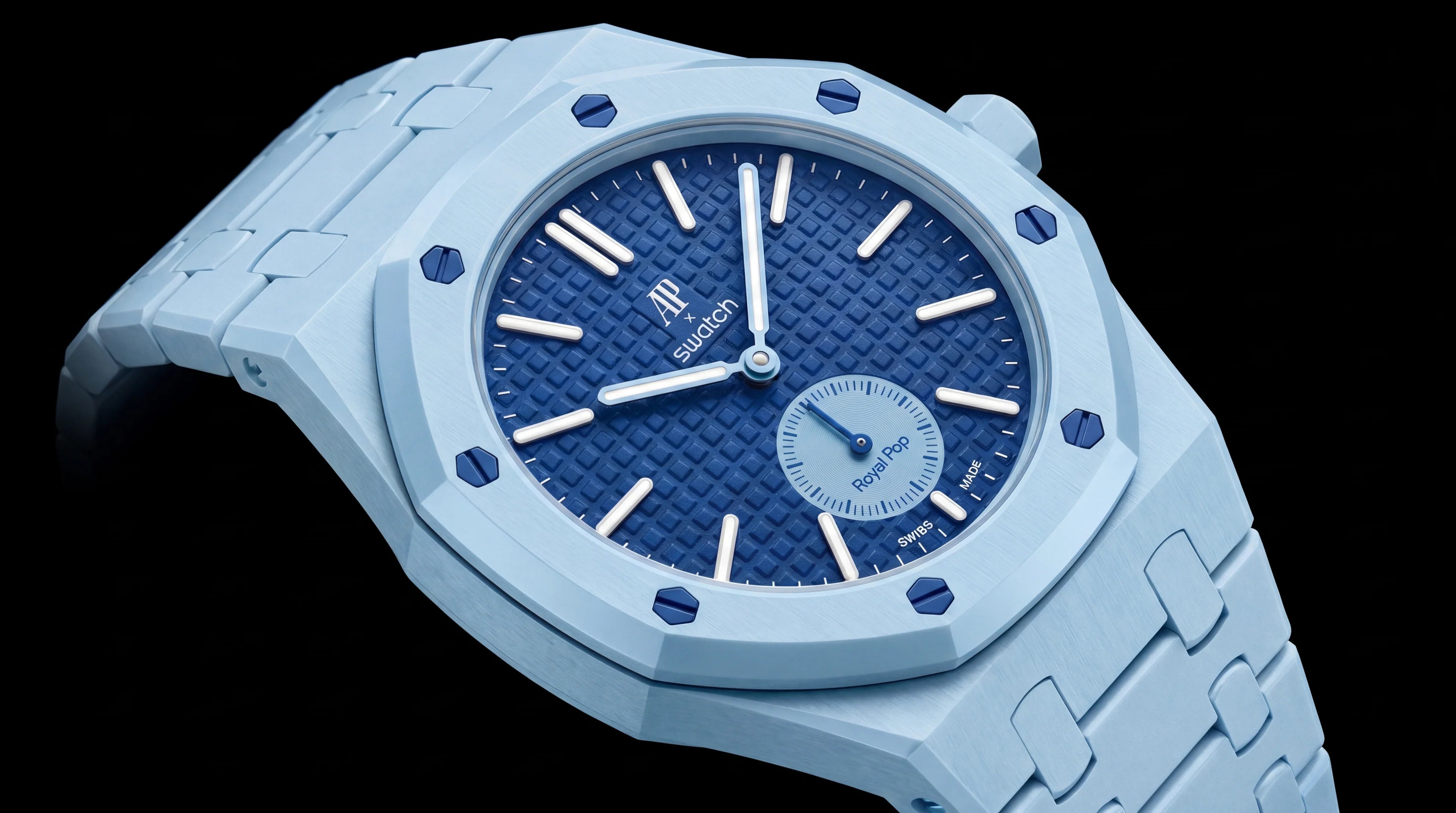 SNAPWATCH ROYAL POP WRIST CONVERSION CASE & BRACELET COMBO — SKY BLUE