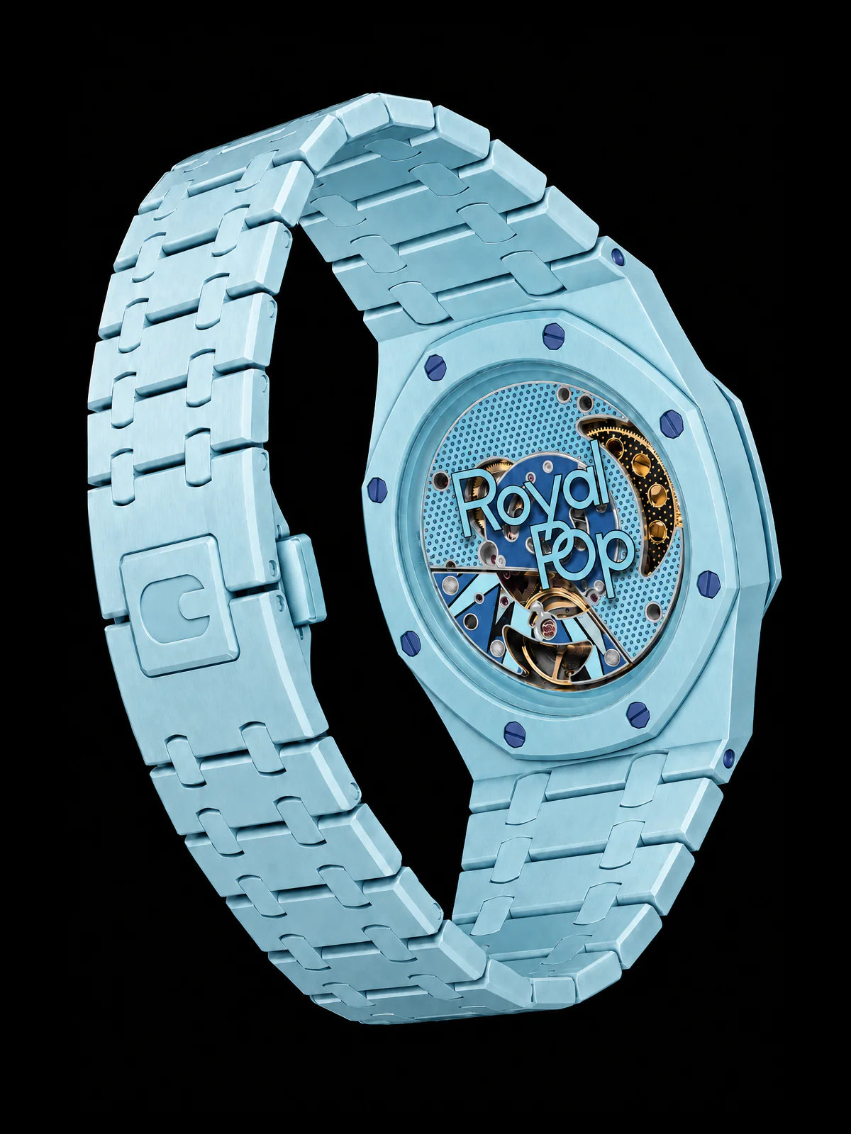 SNAPWATCH ROYAL POP WRIST CONVERSION CASE & BRACELET COMBO — SKY BLUE