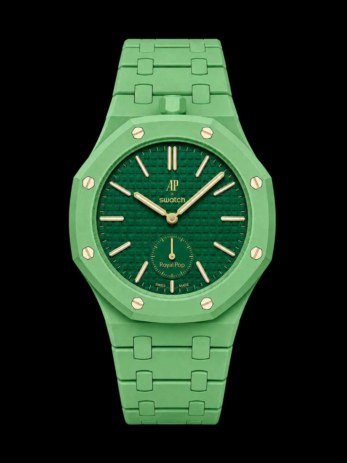 SNAPWATCH ROYAL POP WRIST CONVERSION CASE & BRACELET COMBO — LIME GREEN