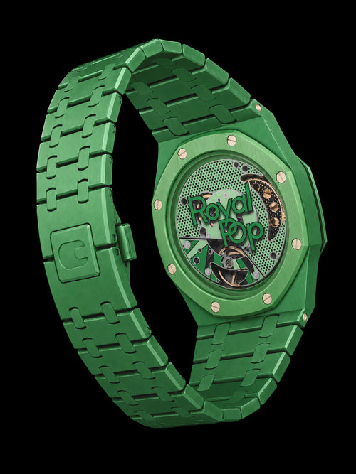 SNAPWATCH ROYAL POP WRIST CONVERSION CASE & BRACELET COMBO — LIME GREEN