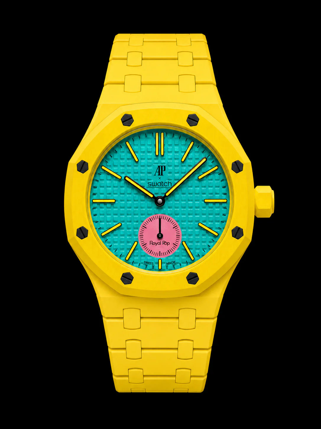 SNAPWATCH ROYAL POP WRIST CONVERSION CASE & BRACELET COMBO — MATTE YELLOW