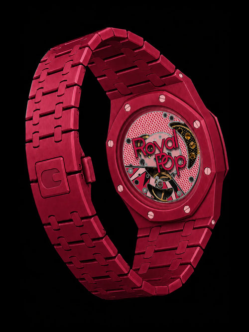SNAPWATCH ROYAL POP WRIST CONVERSION CASE & BRACELET COMBO — HOT PINK